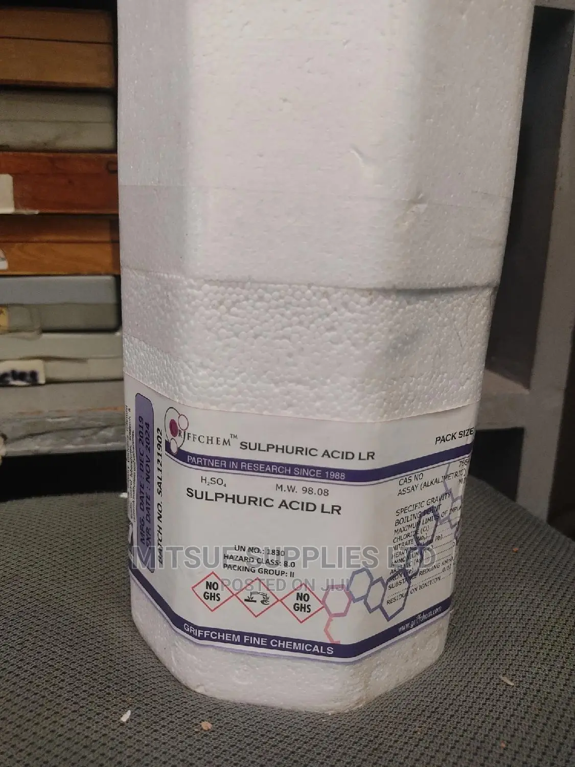 Sulphuric Acid ( SP.GR 1.835) 98% LR 2.5L