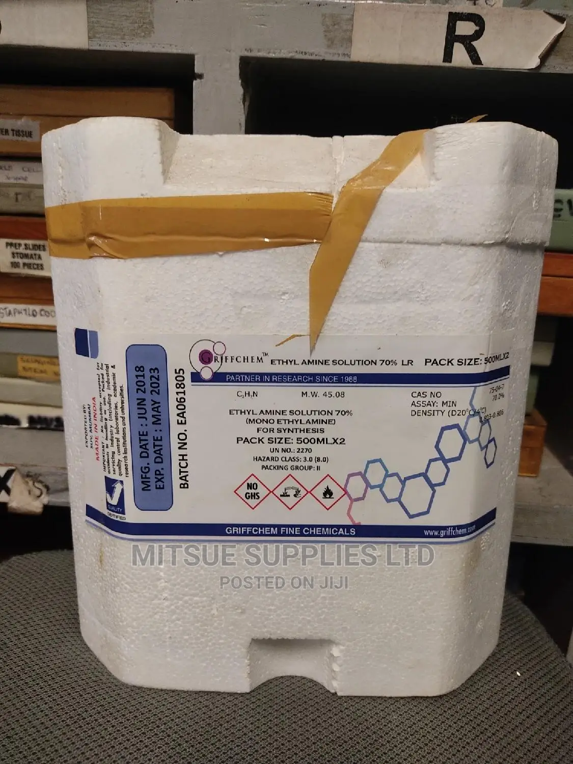 Ethyl Amine ( Mono) 70% LR 500ml