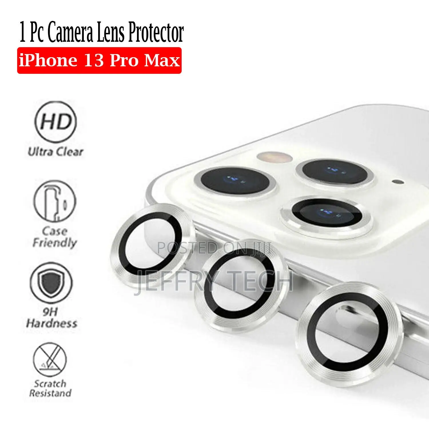 Camera Lens Screen Protector for iPhone 13 Pro Max Metal Rin