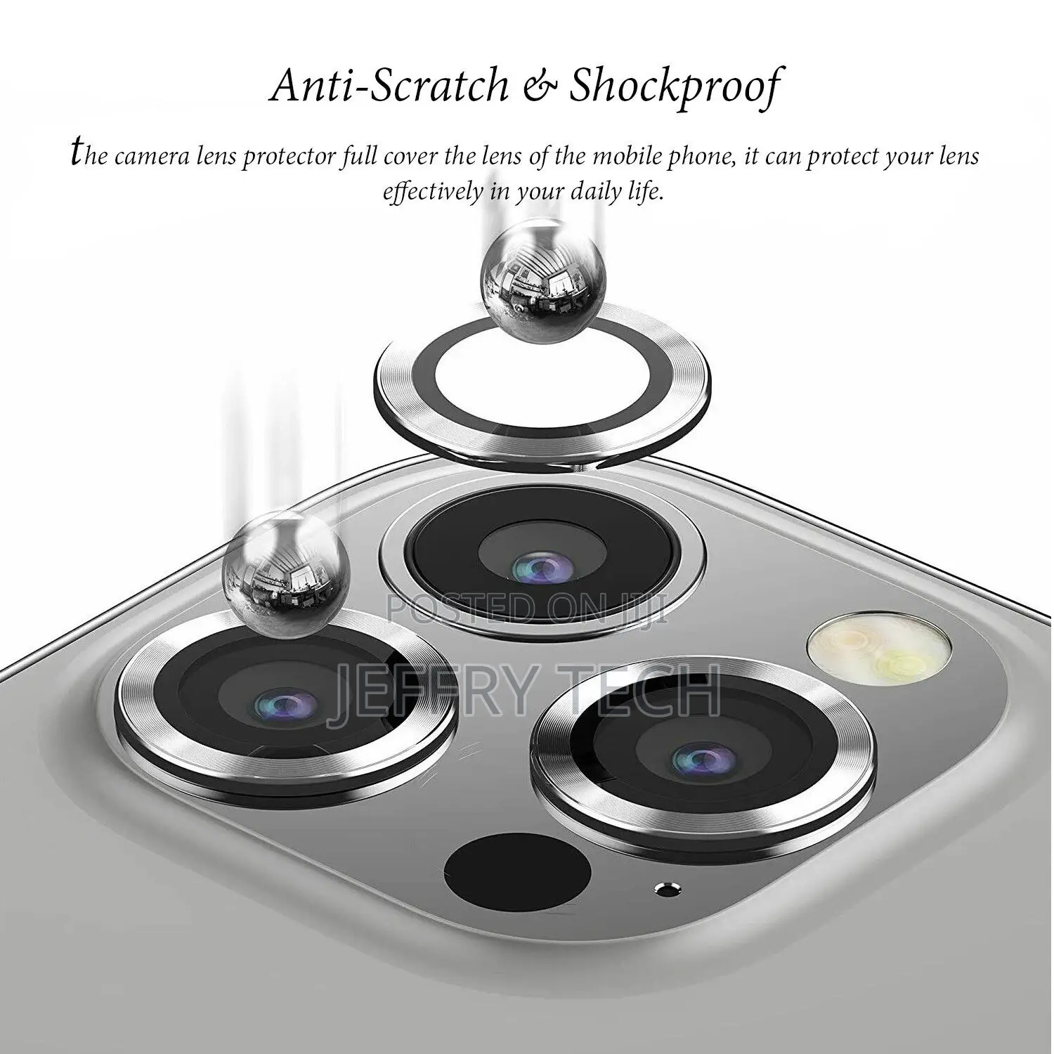 Camera Lens Screen Protector for iPhone 13 Pro Max Metal Rin