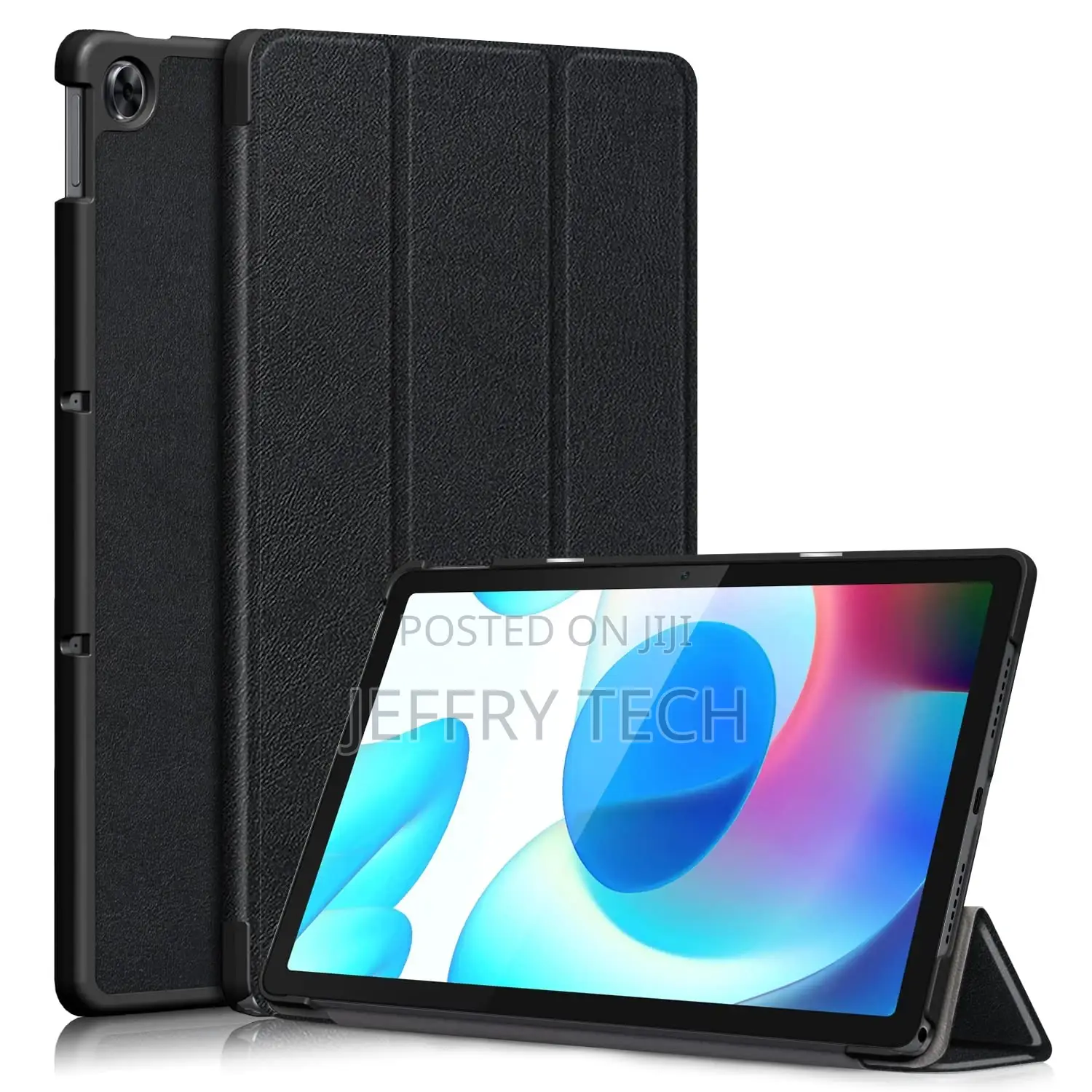 Slim Trifold Flip Case Cover for Realme Pad 10.4 Inch, Black