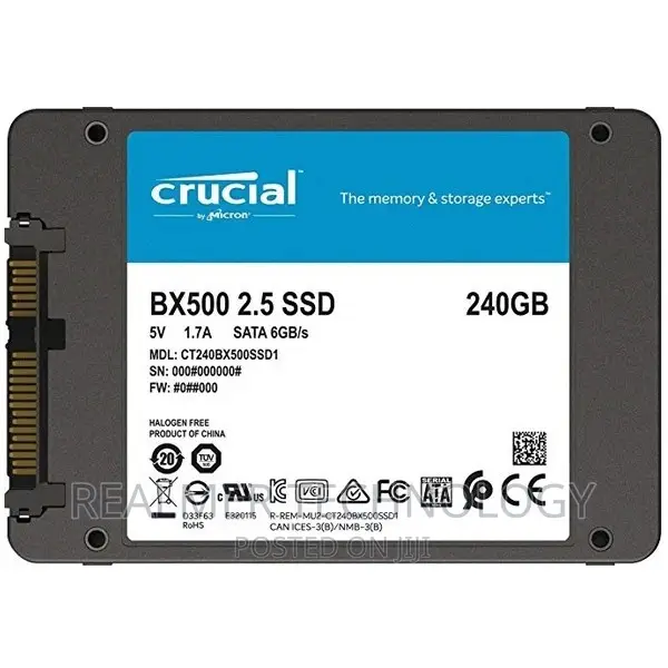 Crucial Internal Ssd Bx500 3D Nand Sata 2.5′′ 240gb