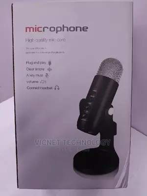 PRO Desktop Podcast Live Microphone With Vol, Mute and Echo