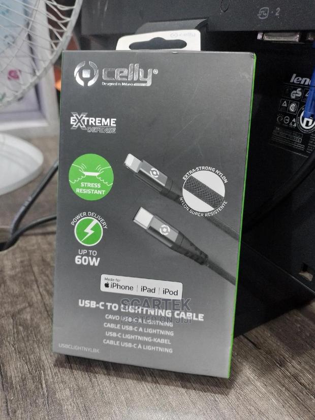 Celly Usb C to Lightning Cable ( 60w) - thumbnail 2