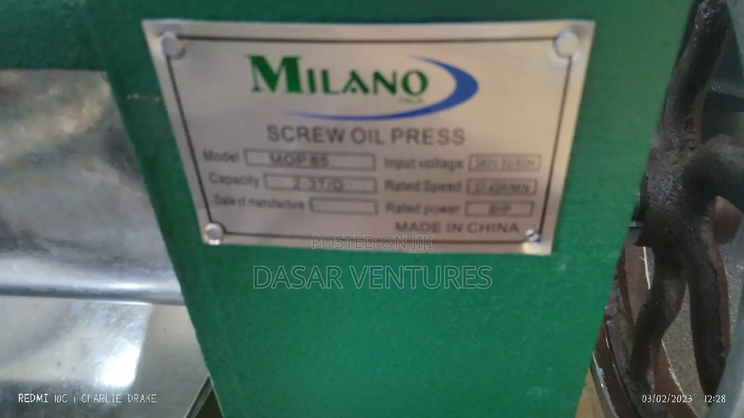 Salad Oil Press Machine 3tonnes