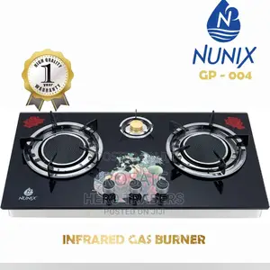 Nunix 3 Burner Glass Top Table Infrared Cooker