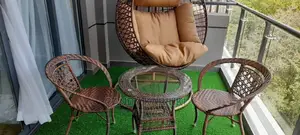 Balcony Set ( Swing, 2 Seats and 1 Table)