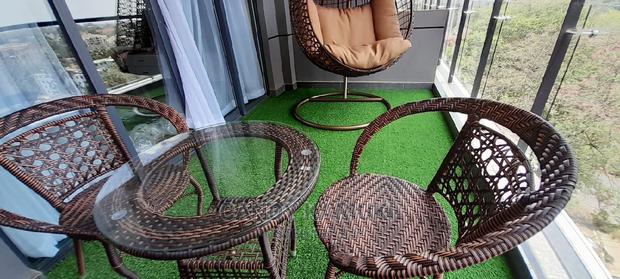 Comfy Balcony Relaxation Set ( Swing, 2 Seats Plus 1 Table)