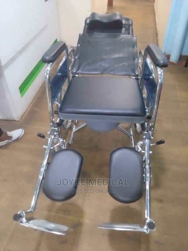 Reclining Wheelchair With Commode - thumbnail 3