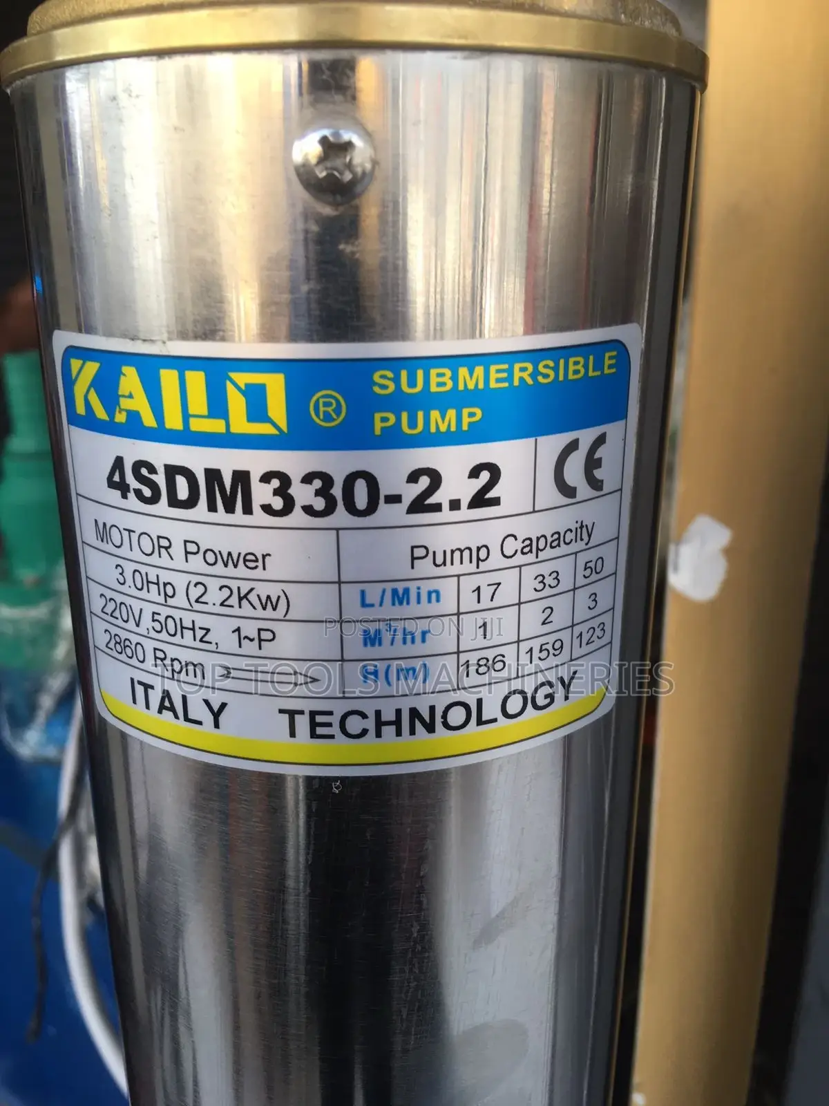 Kailo 3.0hp Submersible Water Pump 186m