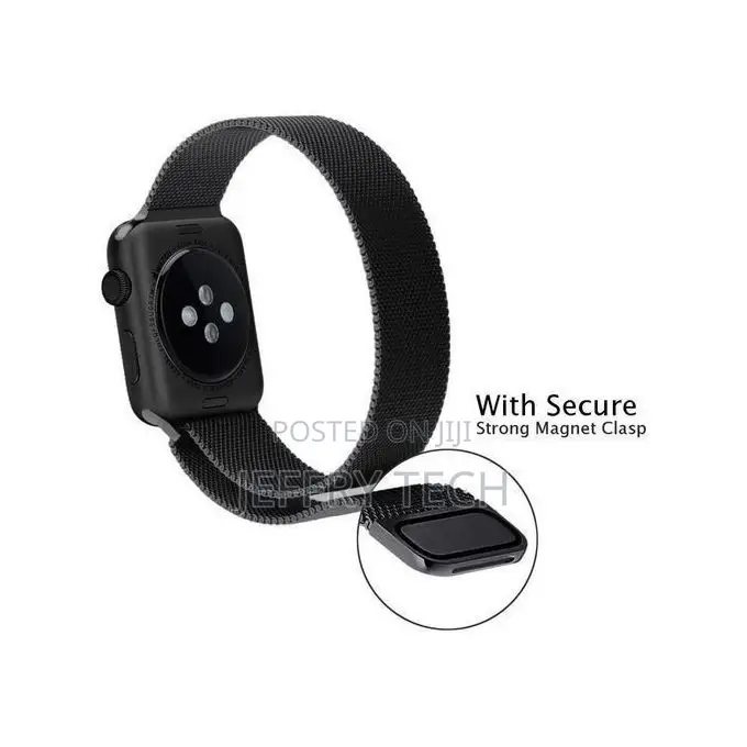 Stainless Steel Band for Apple Watch Series 6 - 42/44mm - Bl