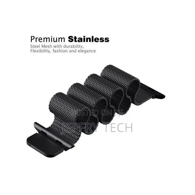 Stainless Steel Band for Apple Watch Series 6 - 42/44mm - Bl