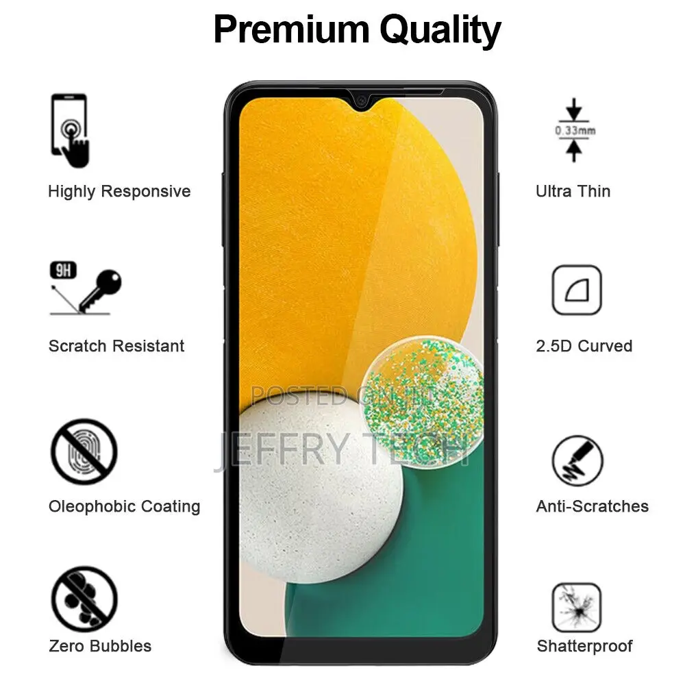 Samsung Galaxy A13 A33 A53 5G A03 A03S Clear Tempered Glass