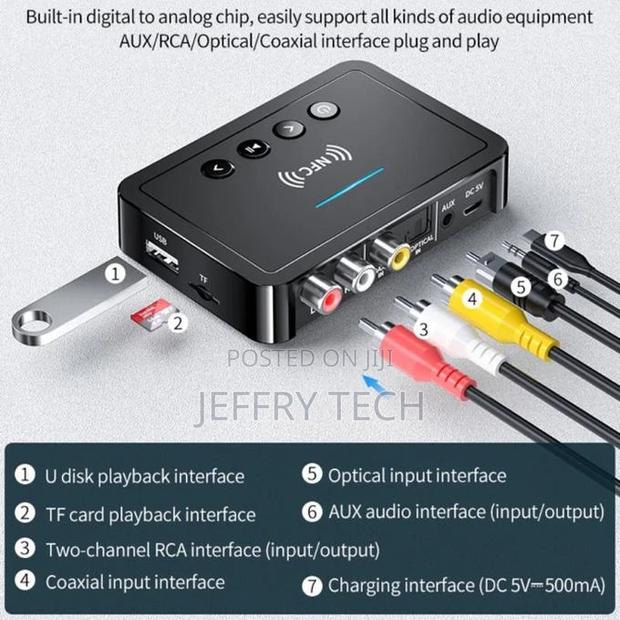M6 NFC Bluetooth 5.0 Receiver Transmitter FM 3 in 1 Adap - thumbnail 9