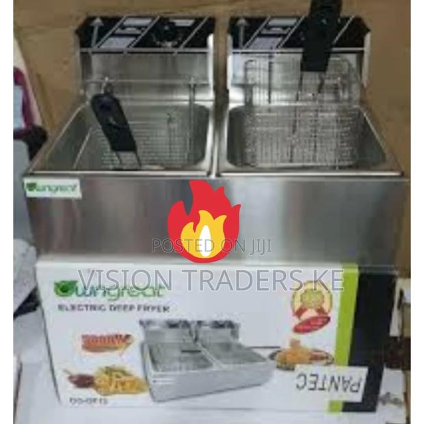 12 Litres Deep Fryer Double 3pin Plug 6l+6l Tanks