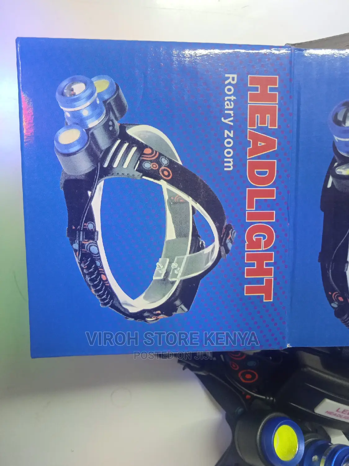 Headlight With Rotary Zoom Very Bright Rechargeable Torch
