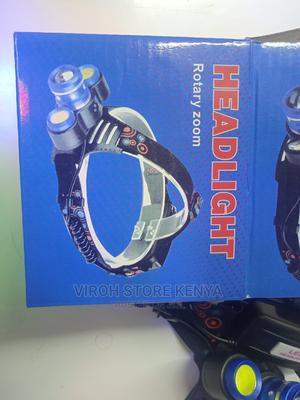 Headlight With Rotary Zoom Very Bright Rechargeable Torch - thumbnail 2