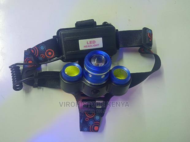 LED Rechargeable Headlamp With Three Torches