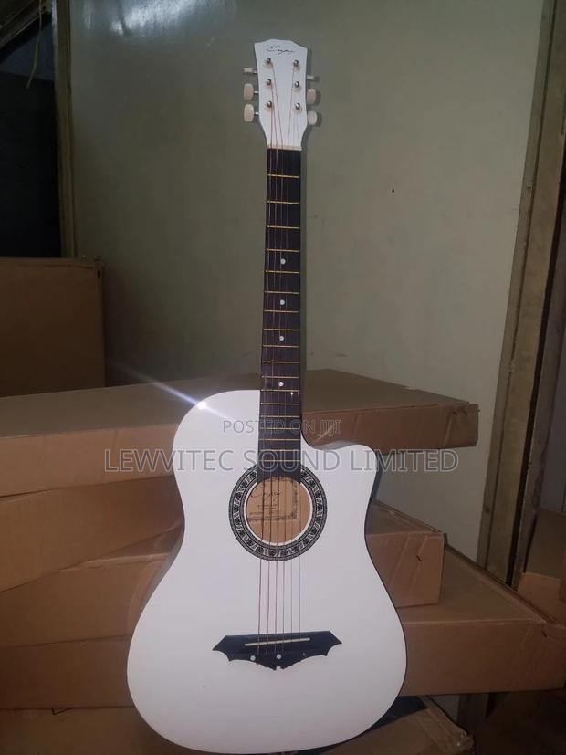 Acoustic White Guitar 38