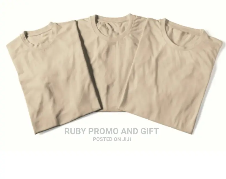 Beige Round Neck T-Shirts