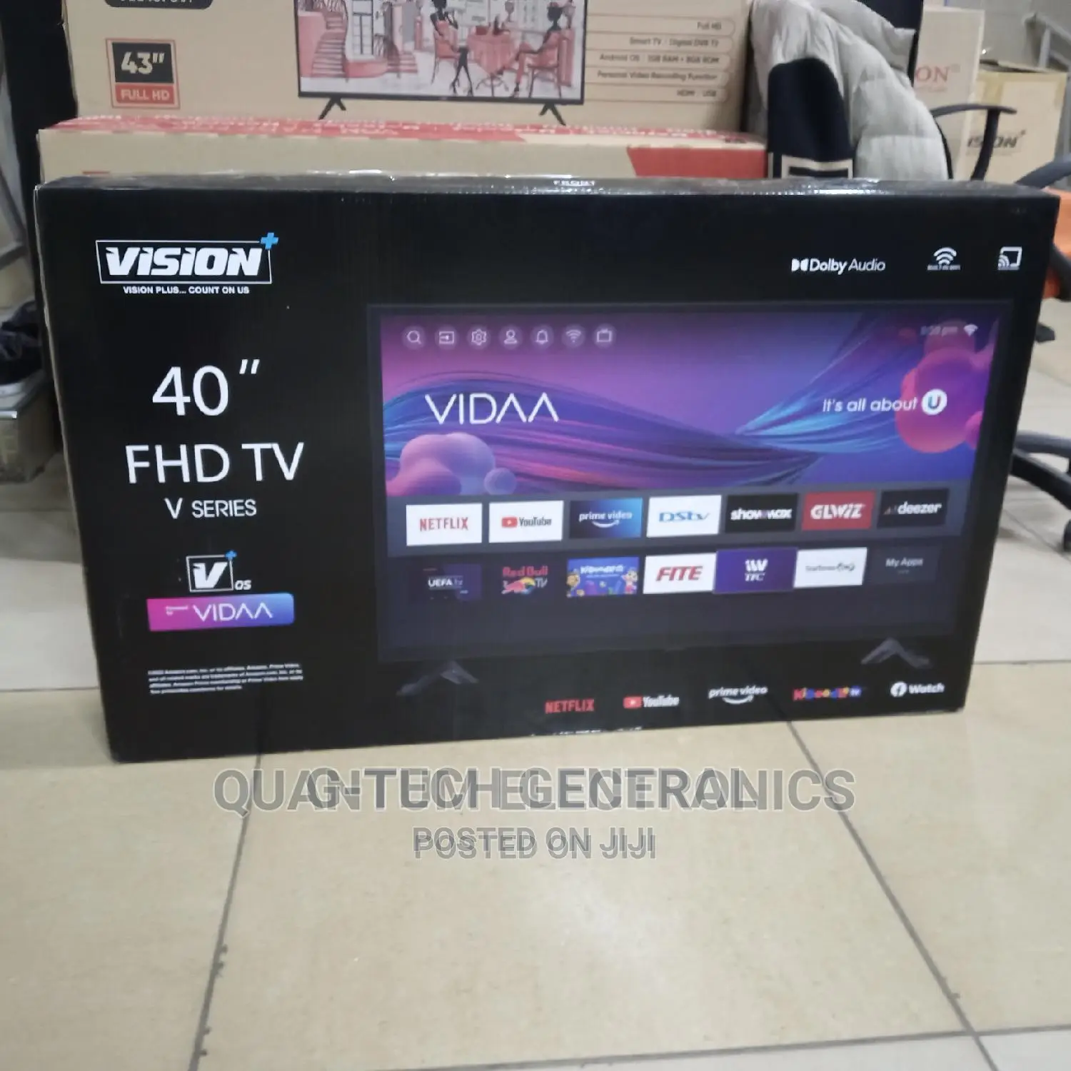 New Vision Plus 40''full HD v Series Smart Tv,(Vidaa Os)