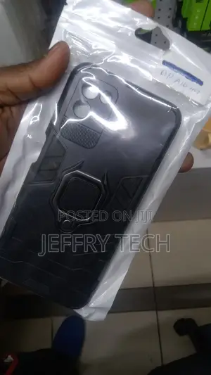 Oppo A16 Tough Armor Bumper Back Case Cover | Ring Holder 