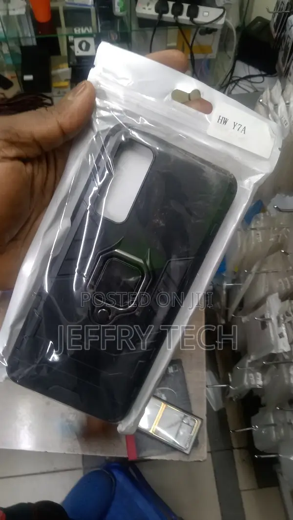 Huawei Y7a Shockproof Protective Case With Ring Kickstand An