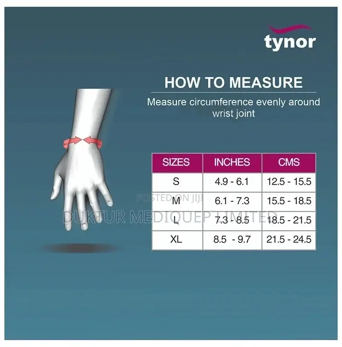 Tynor E-43 Wrist Splint Ambidextrous , S, M, L, XL