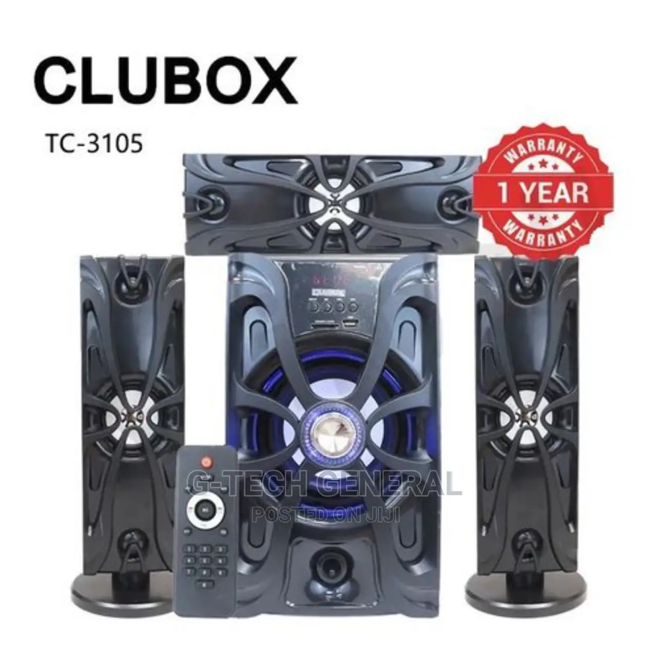 Clubox 3105 Speaker System 12000W -Bluetooth/Fm/Usb