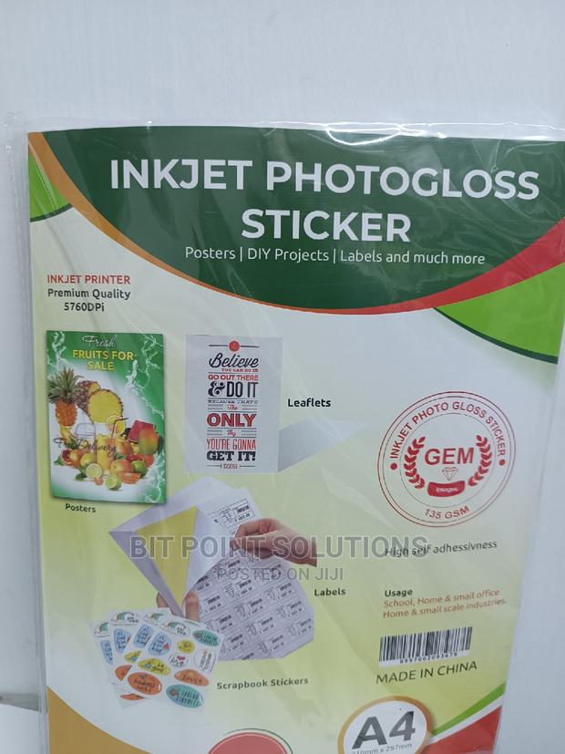 Glossy Sticker Papers - main view