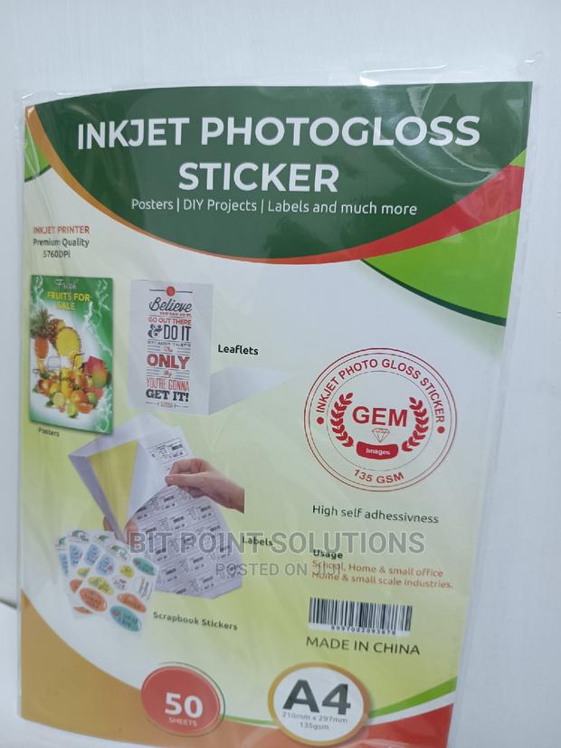 Glossy Paper Stickers Glossy Now Available ^ - main view