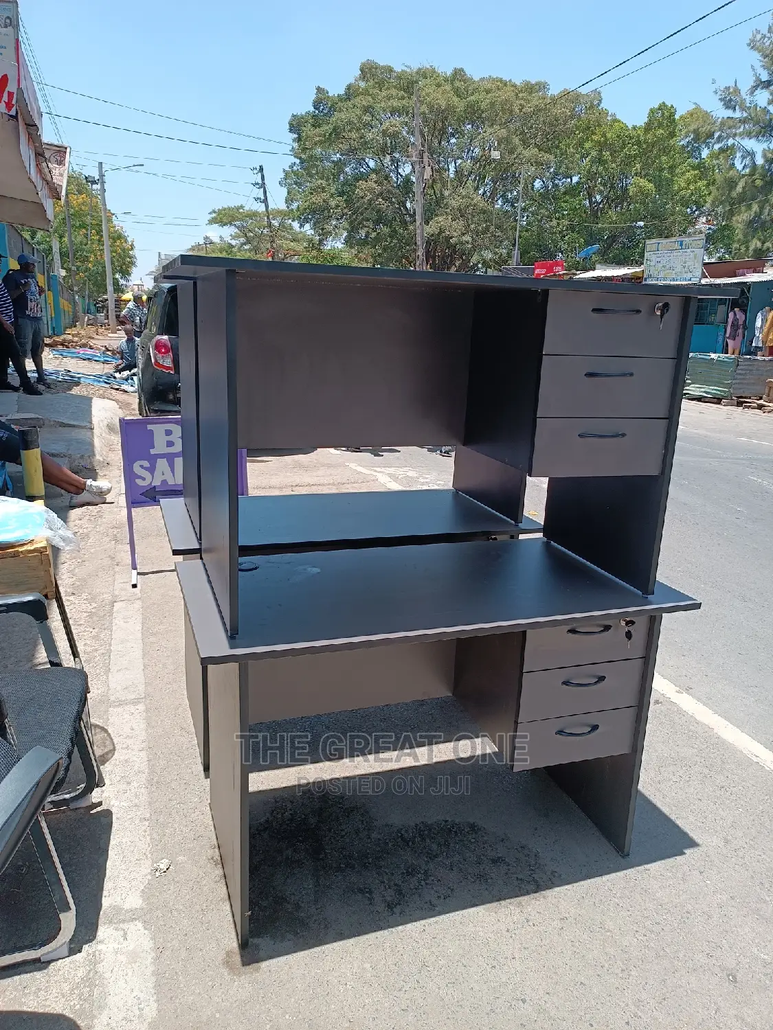 Office Desk (Dark Grey)