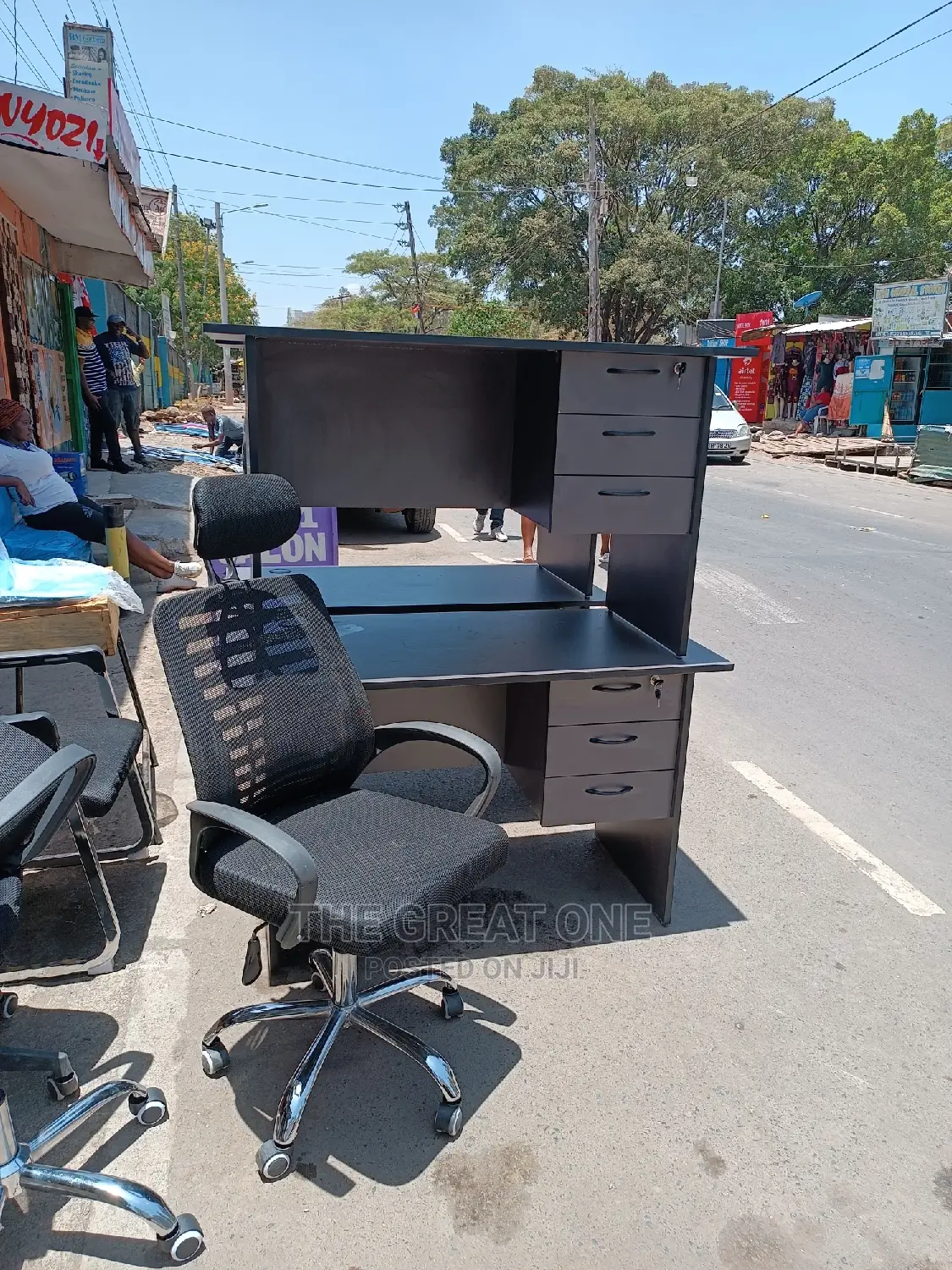 Office Desk (Dark Grey)