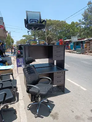 Office Desk (Dark Grey) /Chair