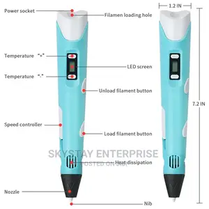 3D Pen Printer With 3colours 9m PLA
