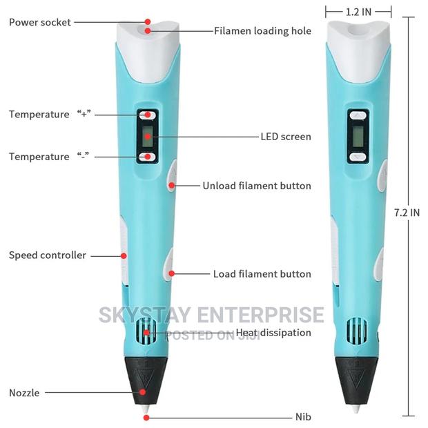 3D Pen Printer With 3colours 9m PLA - thumbnail 3