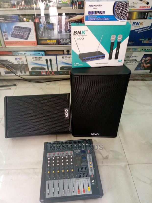 Two Speakers + Mixer+ Wireless Microphone - main view