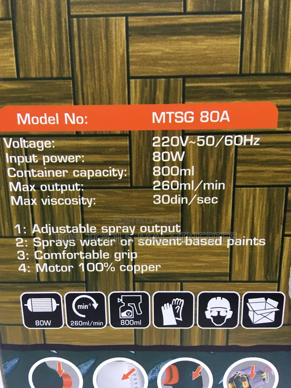 Meakida 80w 800ml Spray Gun