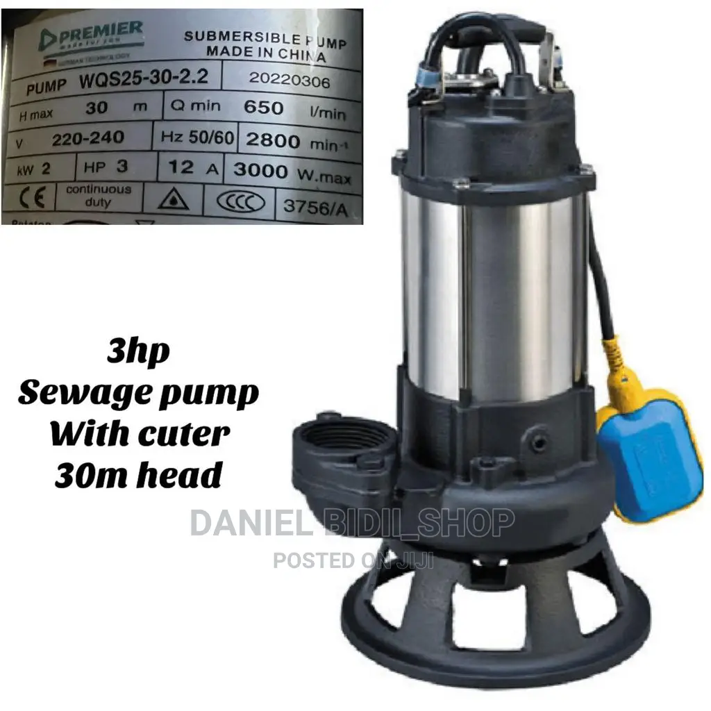 Sewage Pump 3hp,30 Mtr Head