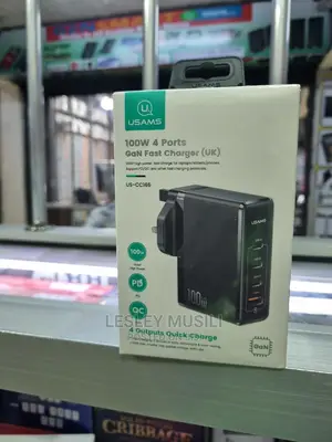 USAMS CC166 PD+QC Fast 100w Usb 4 Ports Gan Charger