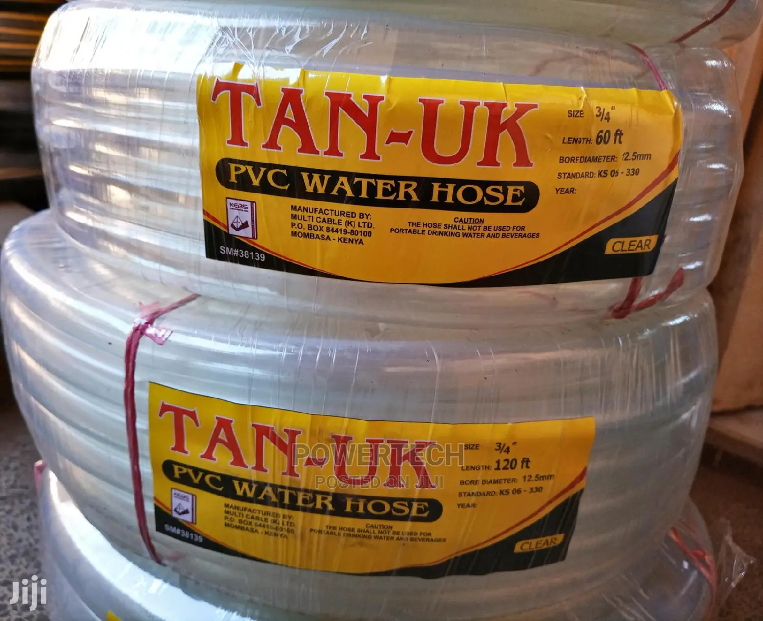 1/2 " by 60ft Clear Hosepipe 