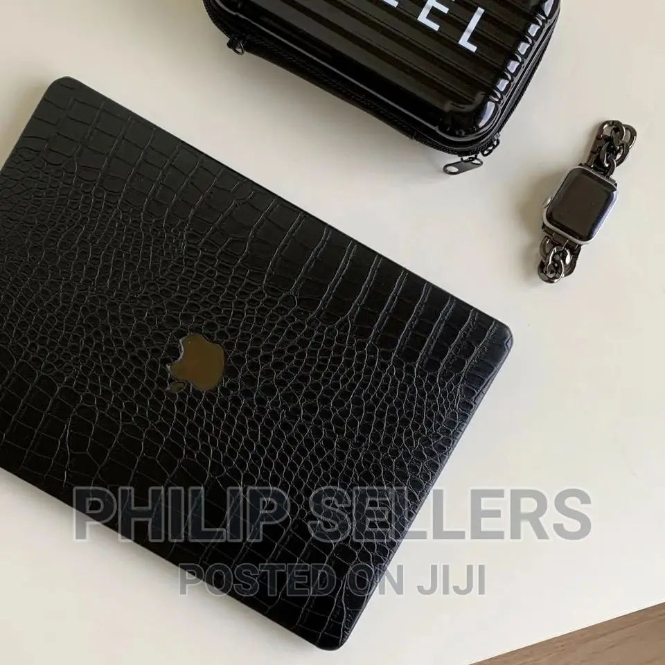 Black Crocodile Faux Leather Macbook Case
