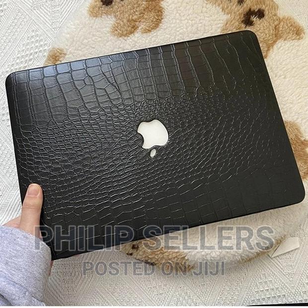 Black Crocodile Faux Leather Macbook Case - thumbnail 2