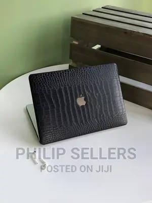 Charcoal Black Laptop Case Vegan Leather Case