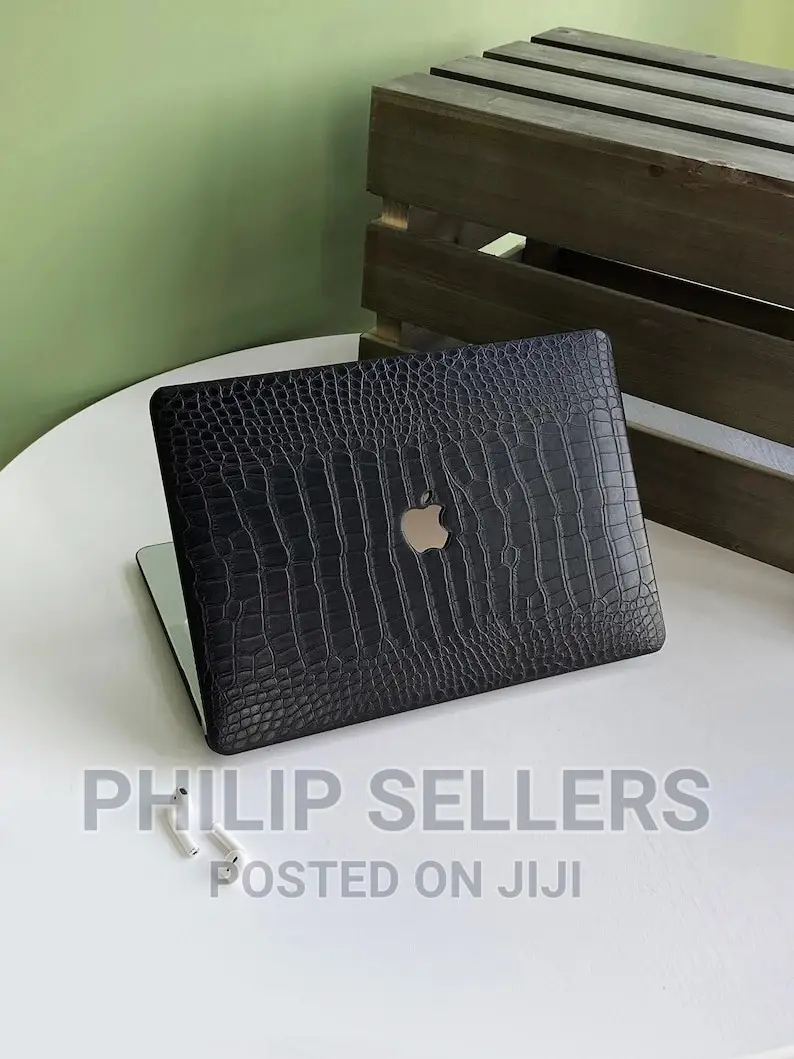 Charcoal Black Laptop Case Vegan Leather Case