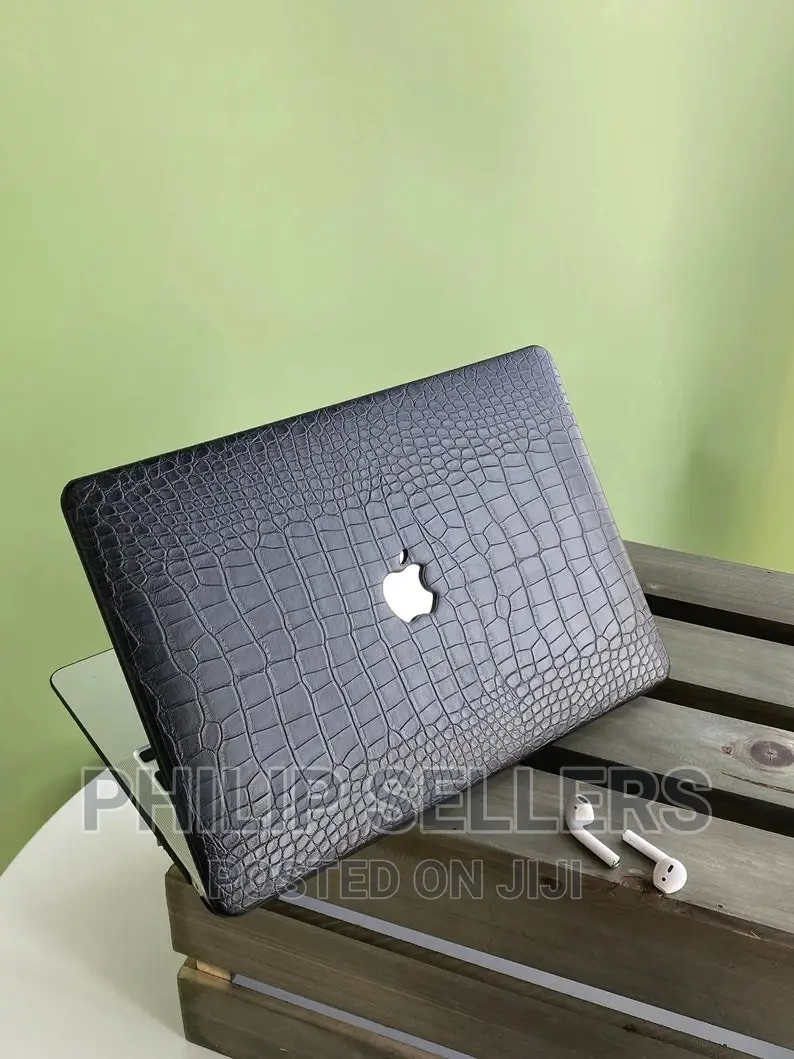 Charcoal Black Laptop Case Vegan Leather Case