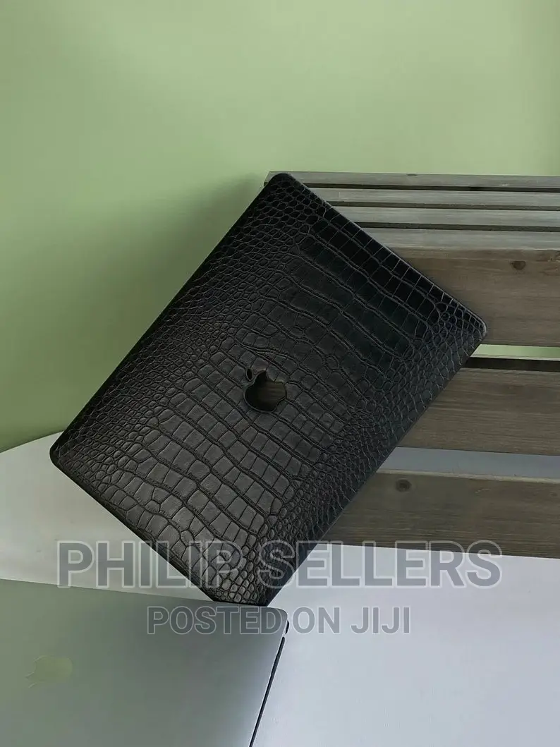 Charcoal Black Laptop Case Vegan Leather Case