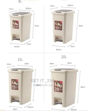 *2 in 1 Pedal/Push Dustbin* - 10 Litres