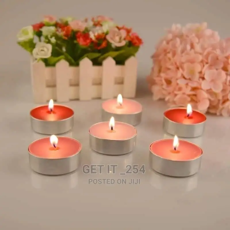 *Tea Light Candles at White Blue Brown Green