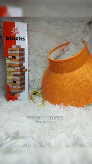 54 Blocks Jenga Plus Summer Hat Gift Set